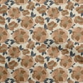 thumbnail image 1 of oneOone Cotton Cambric Brown Fabric Floral Retro Sewing Material Print Fabric By The Yard 56 Inch Wide, 1 of 5