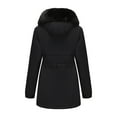 thumbnail image 5 of Womens Coats Fashion Solid Color Casual Zipper Winter Hooded Stand Sports Long Sleeve Parkas Cute Clothes Winter Coat for Women,Womens Zip Up Jacket Ladies Tops L, 5 of 6