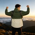 thumbnail image 3 of MERIDIANO Men's Windbreaker Jackets for Men - Lightweight Packable Hooded Jacket with Sling Bag, 3 of 12