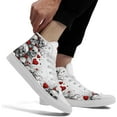 thumbnail image 3 of Coolcustomize Skull High Top Canvas Sneakers for Men Women, Gothic Floral Print Streetwear Casual Fashion Skate Shoes, 3 of 7