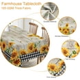 thumbnail image 3 of Sunflower Tablecloth 60 x 84 Inch Rectangle, Farmhouse Bee Decor Black White Buffalo Check Table Cloth for Party Dining Room, 3 of 8