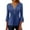 Navy, variant on Wancir Women's Casual 3/4 Sleeve Henley V-Neck Button Up Pleated Back Blouses Swiss Dot Blouse Tops T-Shirts