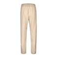 thumbnail image 6 of MDUKONU Men's Lightweight Summer Linen Blend Trousers Straight Leg Casual Wear KH1 XXL, 6 of 7