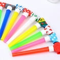 thumbnail image 3 of 100 Pcs Party Blowers Plastic Musical Blowouts Horns Whistles Blow Outs Whistle Horns Noisemaker Toys Celebration Birthday New Year Party Favors, Random Color, 3 of 7