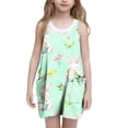 thumbnail image 2 of ATOGUTA Junior Dresses for Teen Girls Casual Casual Summer Spaghetti Straps Easter Romper Dresses with Pockets for Kid Size 3T-10. Multicolor, 2 of 6