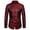 Red, variant on JURANMO Mens Silk Dress Shirts Long Sleeve Button Down Shirt Slim Fit Stand Collar Blouse Tops Luxury Prom Paisley Shirt for Wedding Party White M Sales of The Day