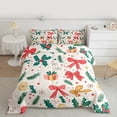 thumbnail image 2 of Homewish Kawaii Bow Full Size Comforter Sets 3-Piece for Teens Boys Girls,Merry Christmas Bedding Comforter Set,Xmas Festival Lightweight Bedding Sets,Super Cozy Room Decor,Reversible, 2 of 8