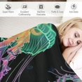 thumbnail image 3 of Orinice Jellyfish Theme Warm Lightweight Blanket Soft Fleece Throw Blanket for All Seasons - Flannel Material Blanket for Bed, Couch, Sofa - Multiple Sizes Available 40x50in, 3 of 6