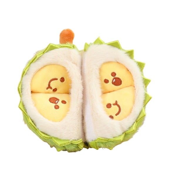 YIFAEUX Durian Plush Toy Detachable Fruit Doll Soft Durian Pillow Cute Peeling Plush Doll Realistic Vivid Fruits Stuffed Toy Gifts for Christmas Birthday