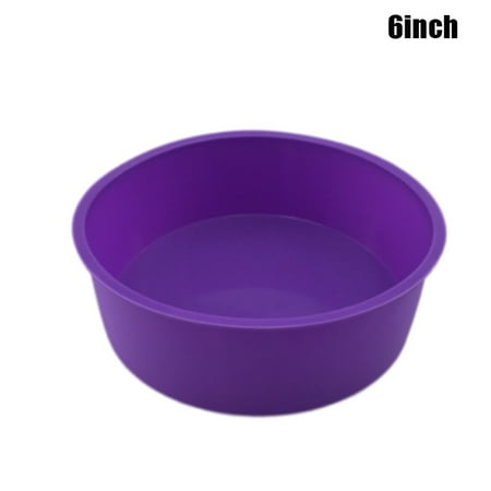 

Stamens Silicone Baking Tray Silicone Round Cake Pan Non-stick Baking Mould Bakeware Tray(Purple 6 Inch)