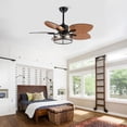 thumbnail image 6 of Sofucor 42" Ceiling Fan, Indoor Ceiling Fan With Light with Remote Control, Noiseless Reversible Motor, 6 Speed ,3 for Patio Living Room, Bedroom, Office,Indoor, 6 of 15