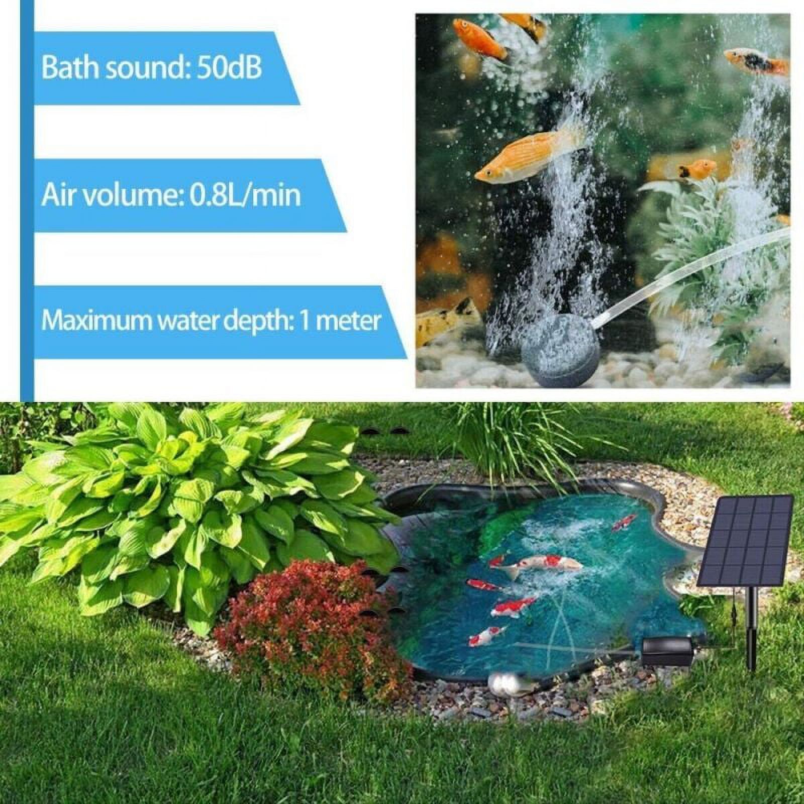 Solar Pond Oxygenator Solar Air Pump 2.5W Plug-in Solar Oxygen Pump Fish Tank Oxygenator 3Modes Aquarium Oxygen Aerator Air Pump Fishing Aerator With Pipe Air Bubble Stone For Garden Outdoor Pool Pond