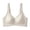 Gray(Bra), variant on Women's Plus Size Wirefree Bra, Seamless Ribbed Knit Plunge Bralette, Deep V Smoothing Everyday T-Shirt Bra with Side Support
