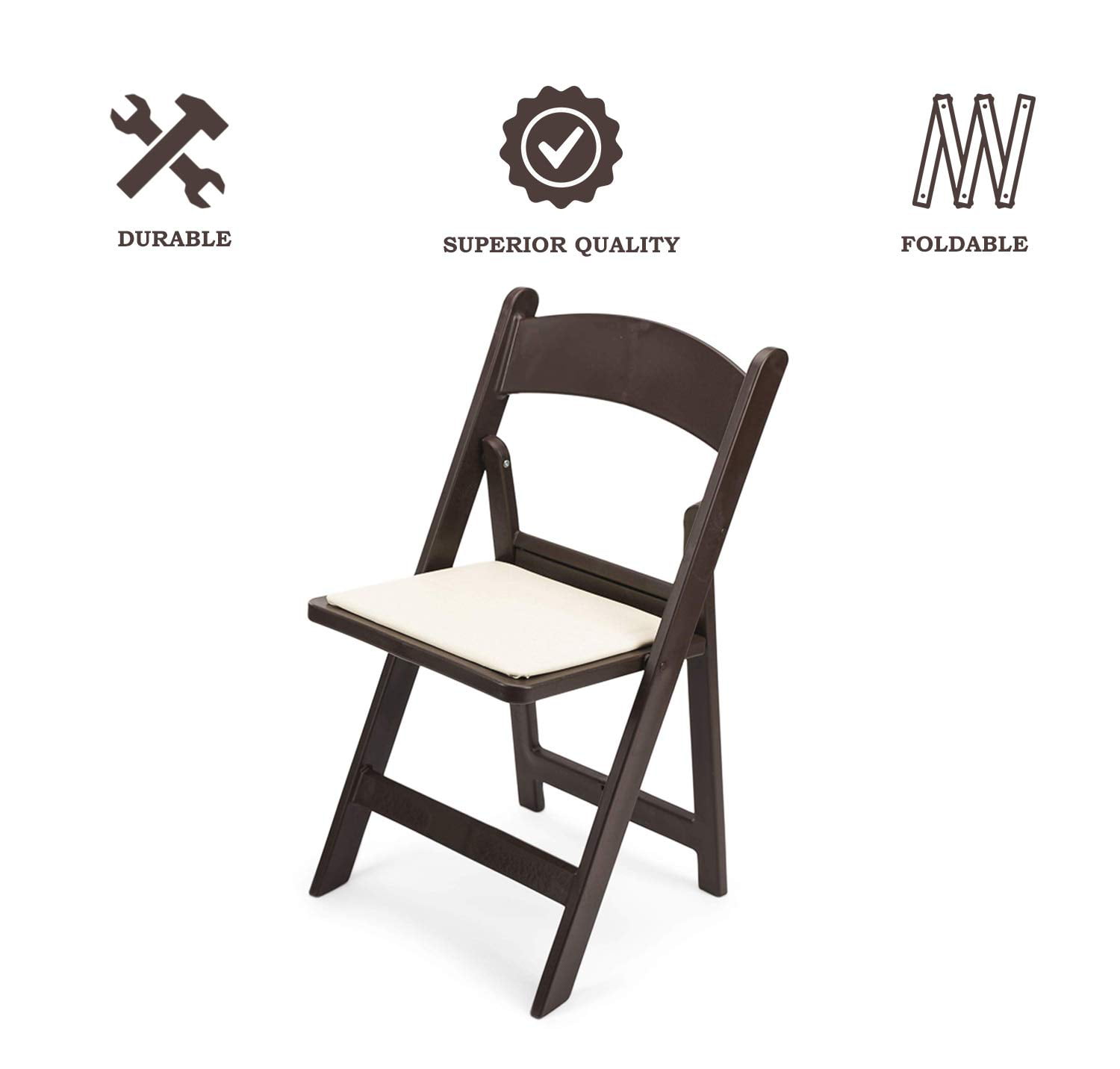 EventStable TitanPRO Resin Folding Chair 4-Pack Black