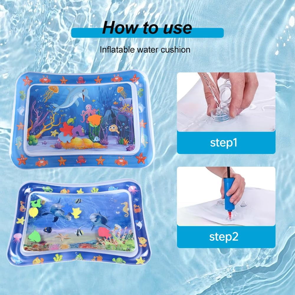 Thickened Water Sensor Play Mat, 2025 New Sensory Water Play Mat for Cats Pet, Cat Water Play Mat, Water Sensor Mat for Kids Cool Comfort Inflatable Tummy Time Water Mat (A1)