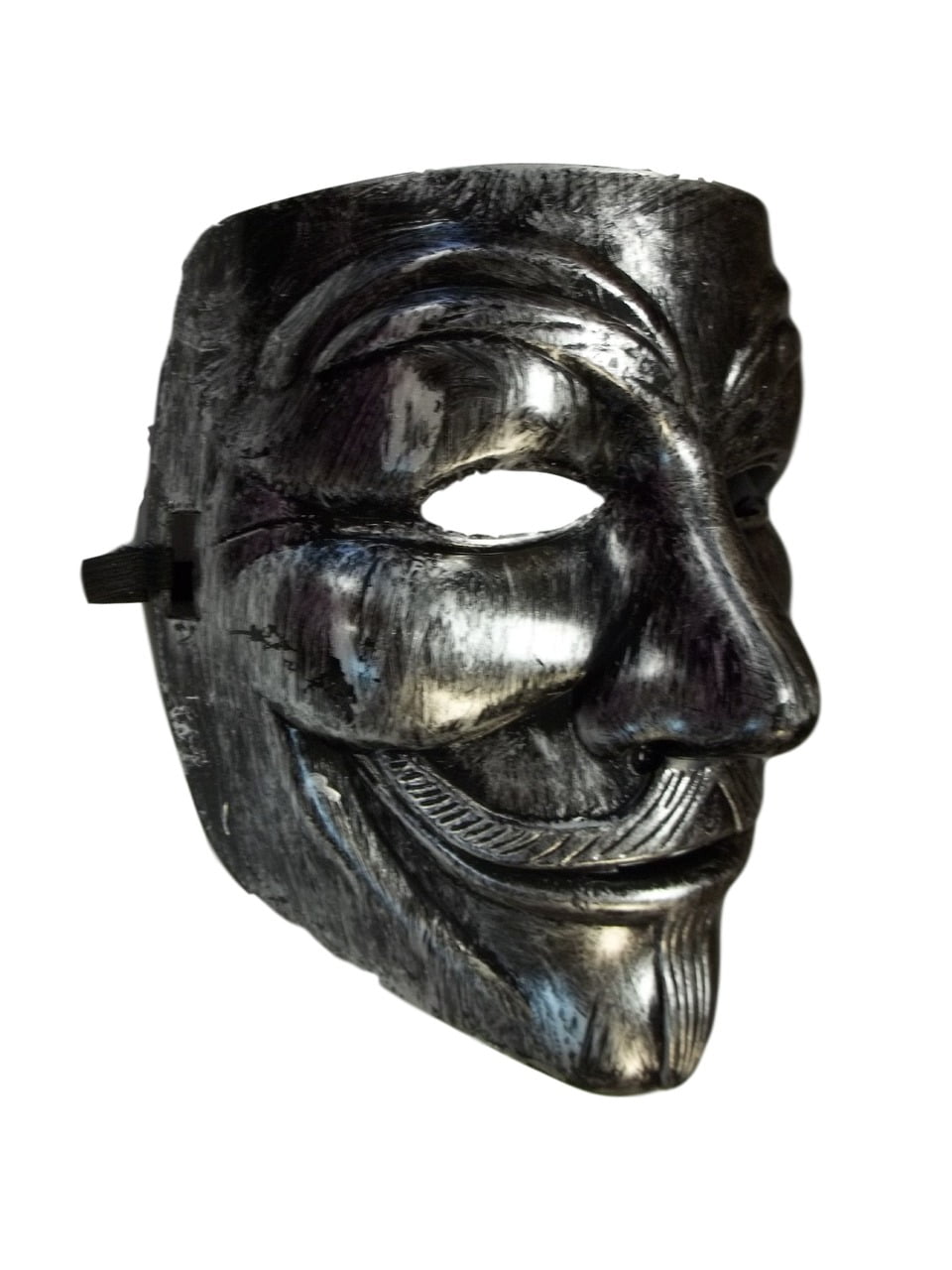 V for Vendetta Black Anonymous Guy Fawkes Costume Mask 