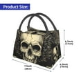 thumbnail image 2 of Fotbe Gothic Winged Skull Bolsa Térmica Portátil con Estampado, Bolsa de Entrega de Alimentos Aislada, Bolsa Reutilizable de Gran Capacidad para Comidas y Supermercado, 2 of 6