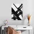 thumbnail image 2 of Elephant Stock Black Ink Streaks Vi Wall Art - Vertical Canvas Wall Art - Living Room Wall Decor - Abstract Canvas - Black And White Decor - 16" x 24", 2 of 8