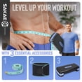 thumbnail image 2 of SAKAE Aerobic Step Platform Set with Waist Trimmer & Measuring Tape, Exercise Steppers for Home Gym Exercise Fitness, Adjustable Height 2 Level Risers Workout Step Platform Trainer, Blue, 2 of 9