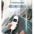 thumbnail image 7 of YGXNEWER 50" x 60" Electric Heated Throw Blanket with 10 Heating Levels & 1- 8H Auto-off, Machine Washable Double Side Flannel, Gray, 7 of 7