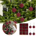 thumbnail image 4 of Pendentif en Velours Floqué 6 cm Ambiance Festive en Rouge pour Rehaussements, 4 of 6