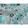 thumbnail image 5 of oneOone Viscose Jersey Sky Blue Fabric Mermaid Craft Projects Decor Fabric Printed By The Yard 60 Inch Wide-H6, 5 of 7