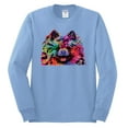 thumbnail image 2 of Wild Bobby, Colorful Rainbow Pomeranian Dog Animal Lover Mens Long Sleeve Shirt, Light Blue, X-Large, 2 of 3