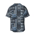 thumbnail image 5 of Uemuo Snowflake Vintage Pattern Pattern Cotton Linen Short Sleeve Shirts,Casual Lightweight Button Down Shirts,Vacation Beach Summer Tops-Medium, 5 of 7