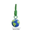 thumbnail image 3 of Aodebiao Hand Crocheted Earth Globe Pendant Ornament for Home Decor Backpack Keychain Car Mirror Eco-Friendly Gift for Environmental Awareness, 3 of 9