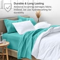 thumbnail image 2 of Twin Size 500-Thread-Count 4-PCs Bed Sheet Set, 100% Pure Egyptian Cotton Sheets, Fits Mattress Upto 10-12" Deep Pocket, Solid Pattern, Turquoise, 2 of 6