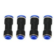 thumbnail image 4 of Conector recto de tubo, conector neumático recto de 4 piezas Conector de empuje recto Conector neumático recto Probado y confiable, 4 of 14
