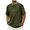 thumbnail image 1 of Tops para hombre, blusas y camisas de cuello redondo y manga corta para hombre. Camiseta/camisa informal de cuello redondo y manga corta con estampado de corazones para hombre. Tops de poliéster para, 1 of 3