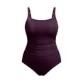 thumbnail image 5 of PMVFHDE One Piece Swimsuit Women Ribbed Casual Pleated Plus Size Monokini With Bathing Suit Design For Beach Pool, 5 of 5