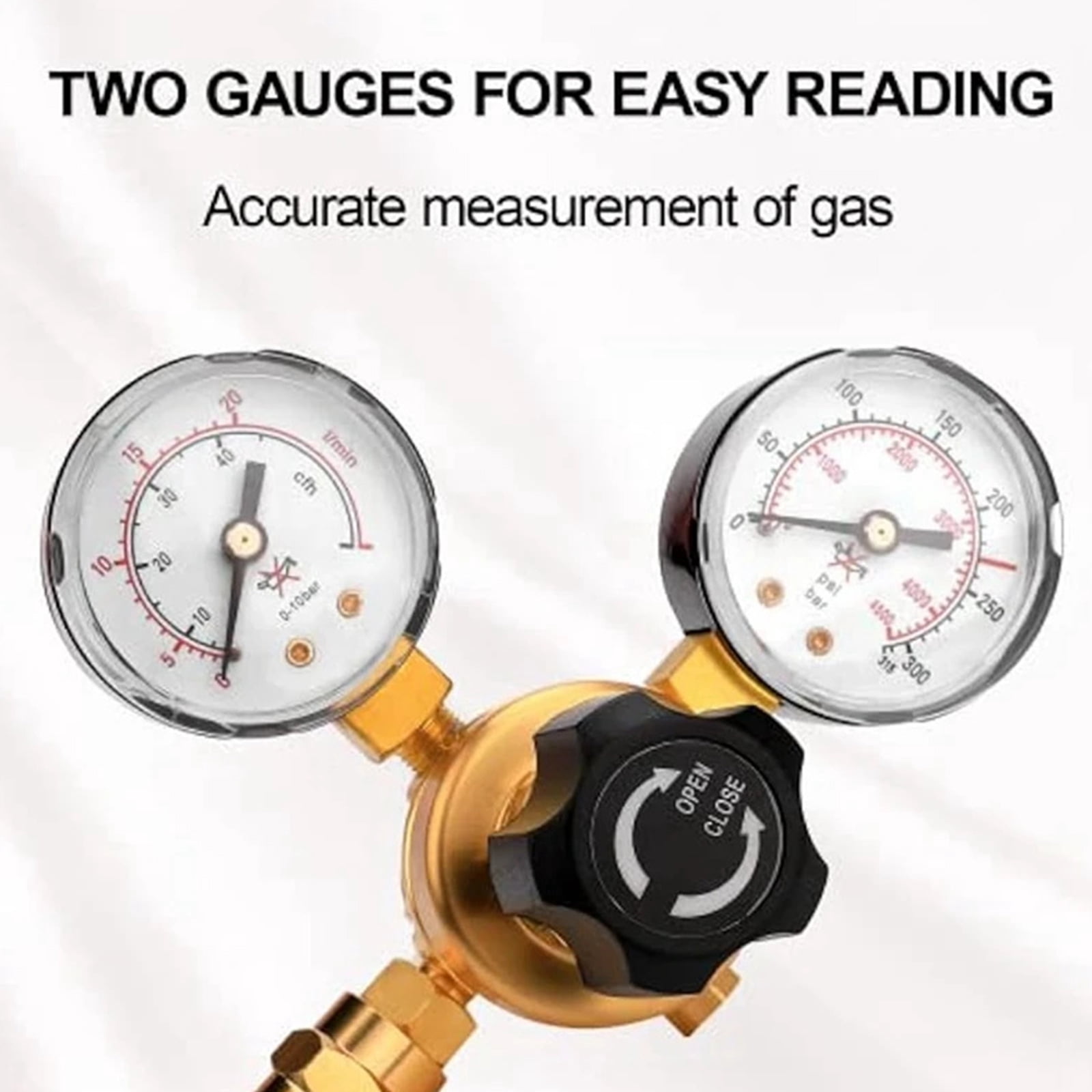 WX 02 /CO2 User Friendly Welding Regulator with Strong Metal Body & Clear Pressure Gauges for Smooth Operate