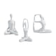 thumbnail image 5 of Colección de 3 estatuas de yoga para mujeres, recuerdo de resina nórdica, artesanía de yoga. Blanco, 5 of 9