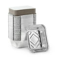 thumbnail image 6 of Aluminum Pans Take Out Containers (50 Pack) 50 Foil Oblong Pans and 50 Cardboard Lids - 1 Lb Tin Pans - Disposable Food Storage Containers for Cooking, Baking and Meal Prep, 6 of 7