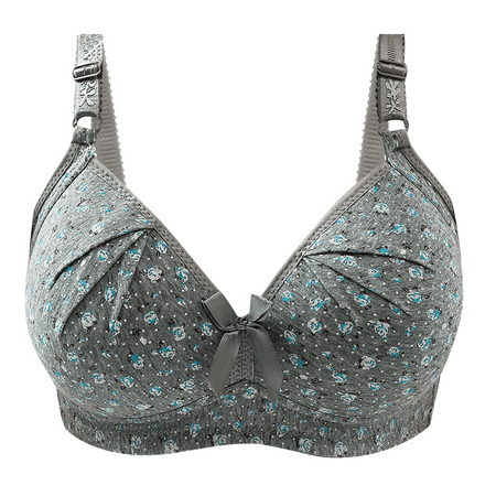 Fulorrnie Bras for Women Lift No Underwire Comfort Supportive Push Up Bralette Ventilated Plunge Bra Dark Gray 44 CDE/46 BC