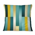 thumbnail image 3 of Designart "Harmonious Green And Yellow Stripes V" Striped Printed Throw Pillow, 3 of 5