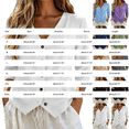 thumbnail image 3 of bovemsi Blouses for Women Dressy Casual Cotton Linen V Neck 3/4 Sleeve Button Down Color Shirts Cute Summer Tops, 3 of 6