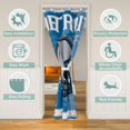 thumbnail image 2 of Erosebridal Football Helmet Print Door Curtain For Doorways 59x80, Sports Theme Door Curtain Hanging Decoration , Detroit, Blue Grey, 2 of 5
