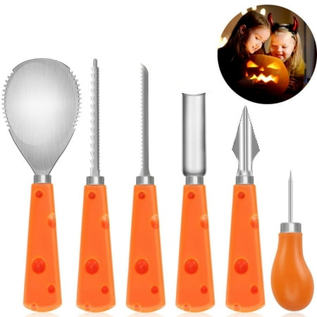 Pumpkin Carving Kit,6PACK Pumpkin Carving Tools,Sturdy Carving Tools for Pumpkin Stainless Steel Professional Pumpkin Carving (Best Tools To Carve A Pumpkin With)