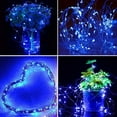 thumbnail image 5 of Twinkle Star Christmas Decorations 33’ Outdoor Solar String Lights, Solar Powered Christmas Lights, 8 Modes, 120 LED Bulbs, Blue, 2 Pack, 5 of 5