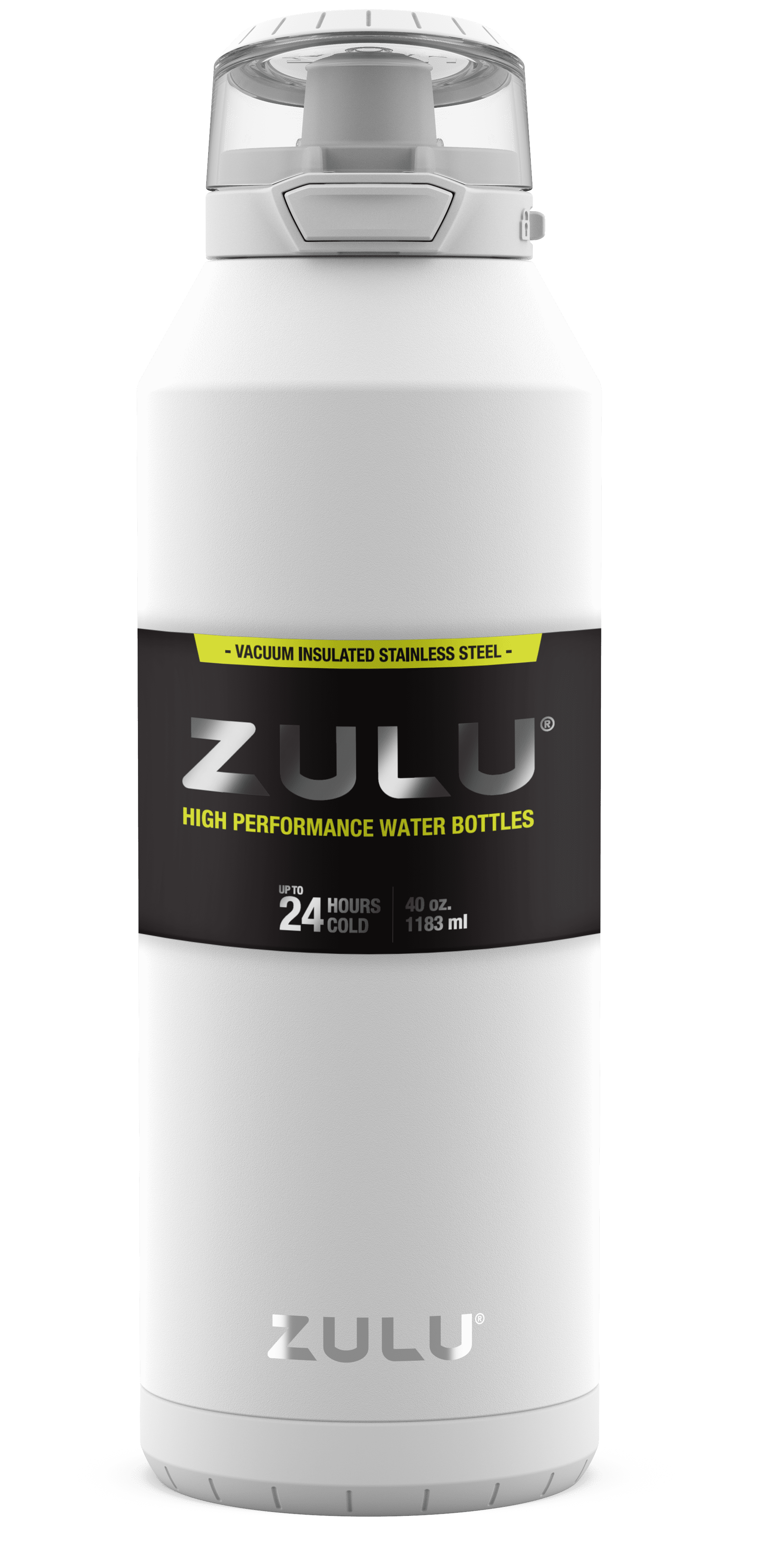 Zulu Swift 40oz Stainless Steel Water Bottle, White