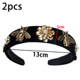 thumbnail image 2 of Diadema acolchada de terciopelo con diamantes de imitación hecha a mano para mujer, diadema de princesa Vintage de lujo, fiesta de diseñador de moda MFZFUKR  CPB-DE-LYY817-2, 2 of 5