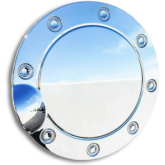 Cobra-Tek Fuel Tank Gas Door Cover Self-Adhesive | Fits 2015-2018 F-150 | Chrome Finish
