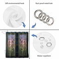 thumbnail image 5 of Stained Glass Bathroom Shower Curtains with 12 Hooks Polyester Waterproof Shower Curtain for Stalls and Bathtubs Vintage Abstract Botanical Plant Decorative Bathroom Privacy Curtain 36x72 Inches, 5 of 9