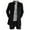 Black, variant on Trench Coat Men Double Collar Long Jacket Casual Slim Fit Overcoat Outerwear Clothes, Black, Size XXL