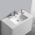 thumbnail image 3 of Fresca Catania 36" Glossy White Wall Hung Modern Bathroom Cabinet w/ Integrated Sink, 3 of 8