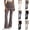 Brown, variant on WAGUTH Women's Skirted Flare Leggings High Waist Ruched Skirt Overlay Bootcut Yoga Pants with Drawstring for Tennis Golf Gym