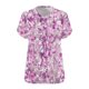 thumbnail image 4 of Karight Plus Size Women Tunic Tops Short Sleeve Tshirts Floral Printed V Neck T Shirt Plus Size Vacation Beach Blouse, 4 of 4